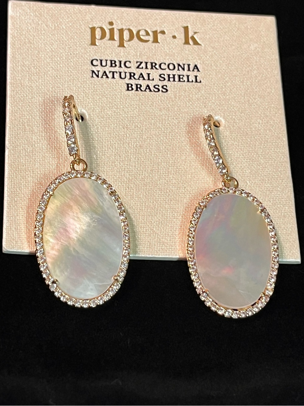 Piper K Gold-Tone Iridescent Natural Shell & Cubic Zirconia Drop Earrings
NEW
